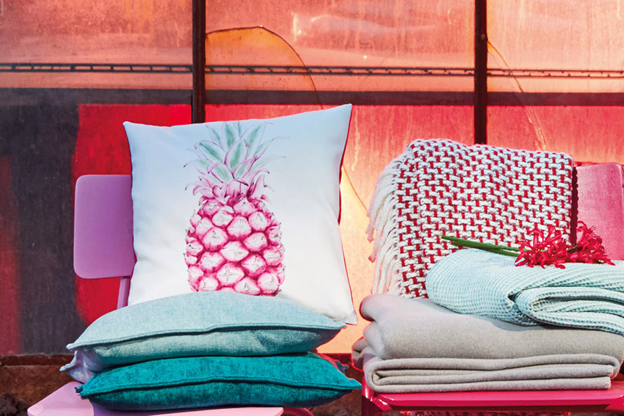 Pineapple cushion cover - pink (40x40cm)