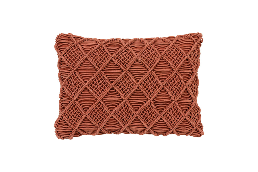 Macramé cushion cover - red (40x60cm) 속솜포함 제품