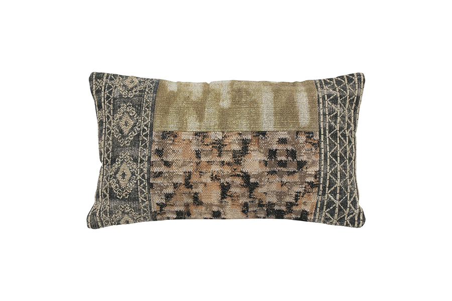 Patched cushion cover - multi color (40x70cm) 속솜포함 제품
