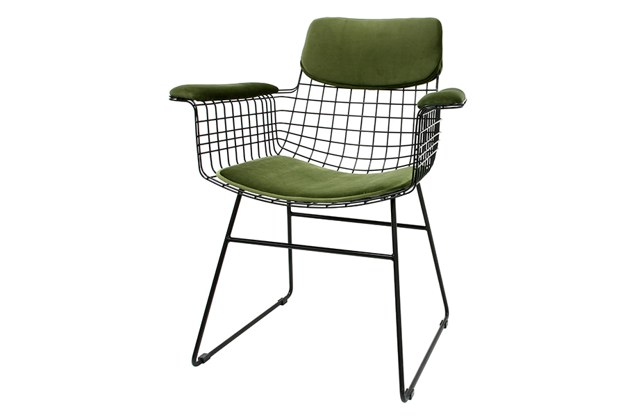 Brass Metal Wire with Arms chair (72x56x86cm)