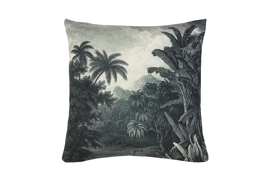 Jungle cushion cover - black &amp; white (45x45cm) 속솜포함 제품