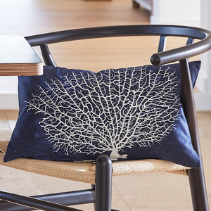 Coral cushion cover - denim (30x50cm)