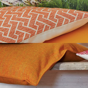 1.Prad cushion cover - orange (60x60cm)2.Fantasy cushion cover - mango (60x60cm)