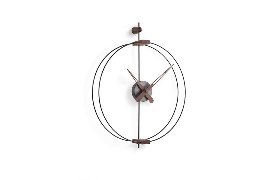 노몬시계 마이크로 바르셀로나 명품벽시계 - graphite &amp; walnut