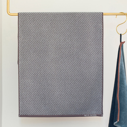 Diagonal towel - grey (50x95cm)