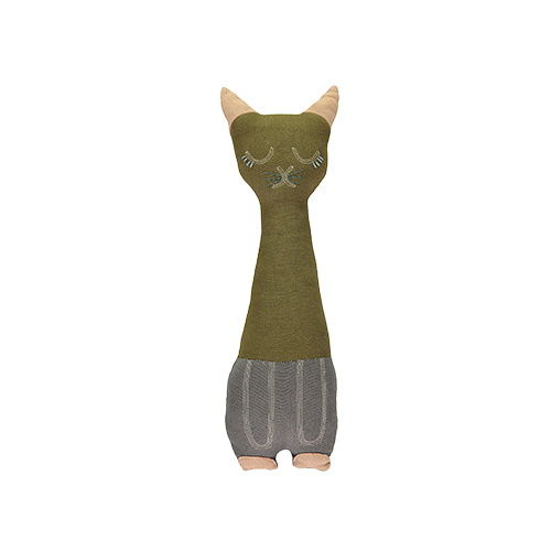 카모마일런던 고양이 쿠션 12x34cm - moss&amp;slate