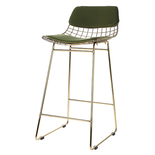 Brass Metal Wire stool (47x47x89cm)
