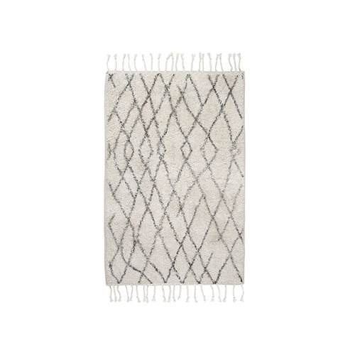 Square bath rug - black &amp; white (60x90cm)