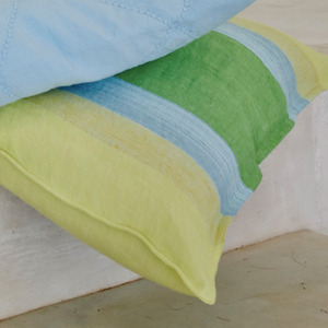 Jordi cushion cover - lime &amp; green (50x50cm)