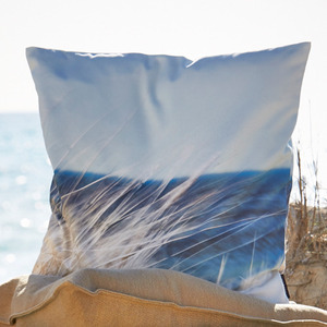 Luv cushion cover - nat &amp; blue (40x40cm)